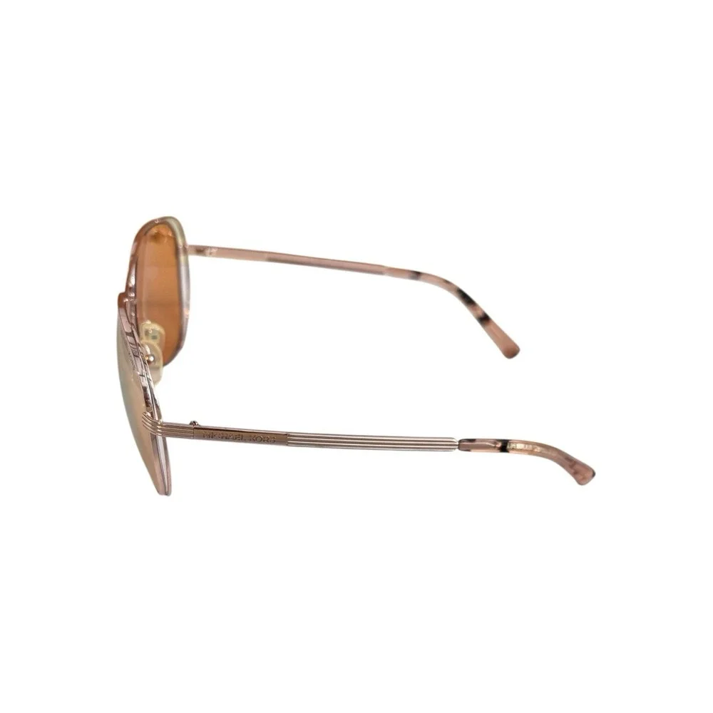 Michael Kors Sunglasses MK1024 Lai Aviator Rose Gold Mirrored Lens 58mm Case